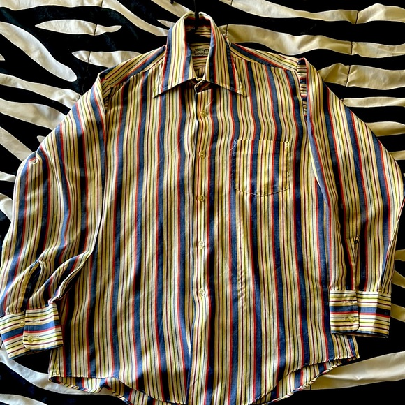 Vintage K-Mart brand hipster striped button-up shirt - Picture 2 of 5